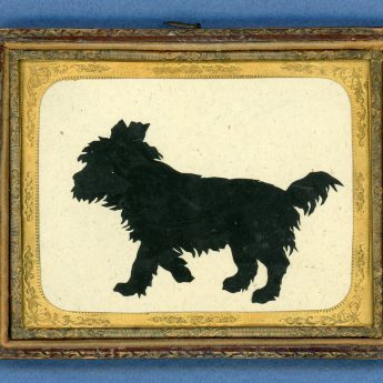 Augustin Edouart, cut silhouette of a dog