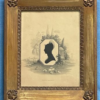 Thomas Pole, painted silhouette of Martha Barrett