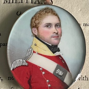 Frederick Buck, miniature portrait of an officer