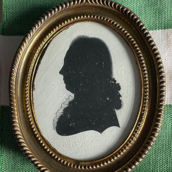 George Bingham attrib., silhouette on plaster of James Wyatt