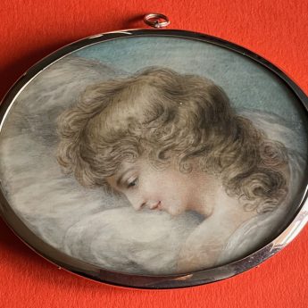 Samuel Shelley, miniature portrait of a dreamy girl