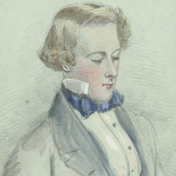 Watercolour sketch of Allen Bathurst, ca 1850