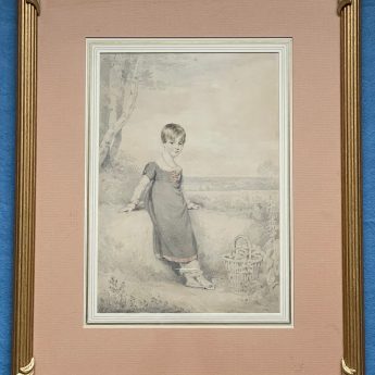 Henry Edridge, watercolour portrait of a young girl