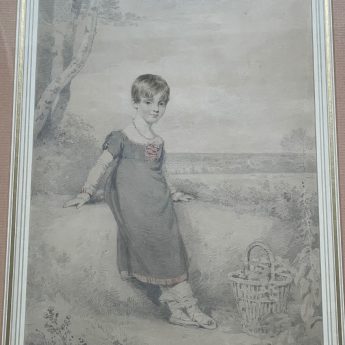 Henry Edridge, watercolour portrait of a young girl