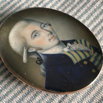 Irish School, miniature portrait of a gentleman