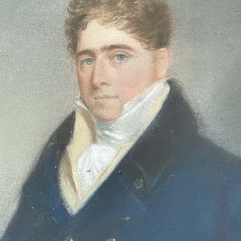 Ellen Sharples, pastel portrait of a Regency gentleman