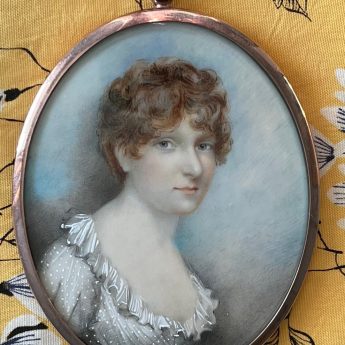 Circle of Richmond, miniature portrait of Harriot (Thorold) Gedge