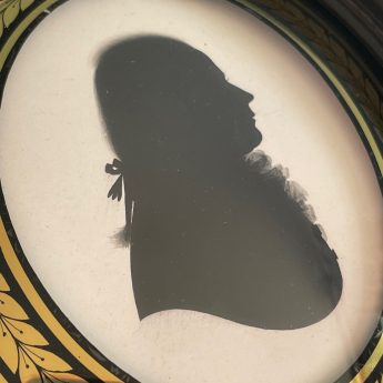 John Miers, painted silhouette of a gentleman dated 1791