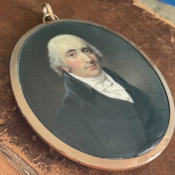 John Inigo Wright, miniature portrait of William Elliott Elliott of Nottingham