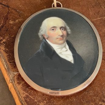 John Inigo Wright, miniature portrait of William Elliott Elliott of Nottingham